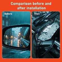 2PCS Universal Snap-On Side Mirror Rain Guards | Car Mirror Rain Visor Eyebrow C