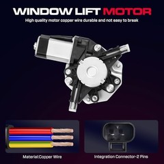 Front Driver Side Power Window Regulator with Motor (2 Pins) Front Driver (LH)