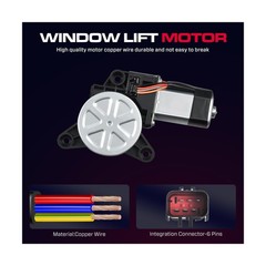 Front Passenger Side Power Window Regulator with Motor (6 Pins) Fit for 2008-…
