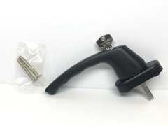 HOPPE Lockable Luxembourg Handle for Tilt & Turn Windows w/ Key, 099S/U26- BLACK