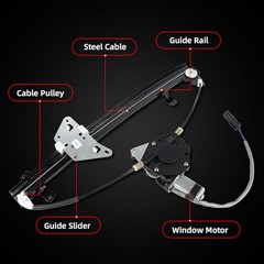 Power Window Regulator Assembly with Motor Compatible for Rear Passenger Side