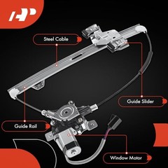 Electric Power Window Regulator with Motor Compatible with Rear Driver (LH)