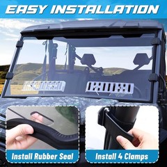 StarknightMT UFORCE 1000 Windshield, Vented Front Windshield for CFMOTO UFORCE