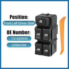 Front Left Driver Side Power Window Master Control Switch for YS-8S5KW 22664398