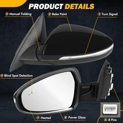 19-24 Driver Side Mirror Compatible with KIA Forte 2019 2020 2021 2022 Left