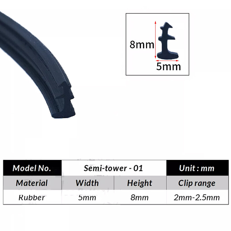 Silicone Rubber Window & Door Gasket Seal Strip Flipper Glazing Draught 57 Sizes