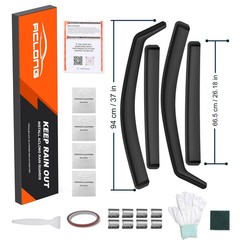 in-Channel Rain Guards Compatible with Ford Ranger SuperCrew 2019 2020 2021 2…