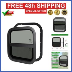 14″W x 16″H RV Windows for Cargo Trailer | Tinted Vertical Sliding