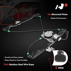 Front Driver Side Power Window Regulator with Motor (2-Pin) | Compatible with