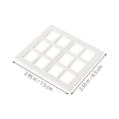 8 Pcs Mini Wooden Window Frame Models Dollhouse Craft Accessories Diy Decoration