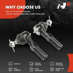 2 x Front Outer Tie Rod Ends, Compatible with Dodge Durango 1999, Dakota 1997