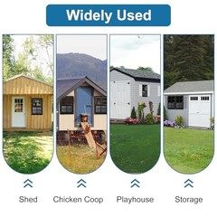 2 Pack 18″x23″ Black Flush Mount Shed Windows with Tempered Glass & Screen – Ide