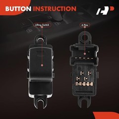 Rear Driver or Passenger Side Power Window Switch Compatible with Nissan