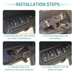 8pin Power Window Switch No.13305373 for Front, Left, Driver, Side