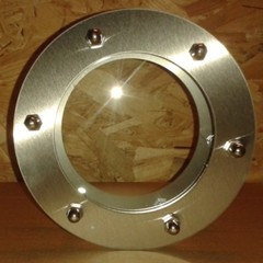 PORTHOLE FOR DOOR STAINLESS STEEL phi 150 mm flat
