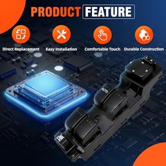Power Window Switch, Front Left Driver Side Window Switch Compatible with