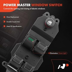 Front Left Driver Side Power Window Switch | Compatible with Honda Civic 2001