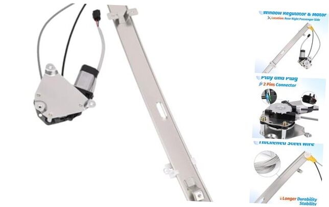 Rear Right Passenger Side Power Window Regulator with Motor Compatible with
