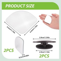2Pcs Blind Spot Mirror for Car, HD Glass Frameless Convex 360° Wide Angle Adjust