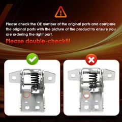 Upper Door Hinge Driver Side Left LH, Compatible with 1994-2002 55075957AC