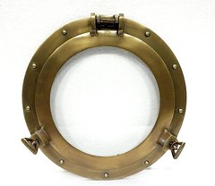 12″ Maritime Antique Porthole Round Window Glass Nautical Boat Ship Porthole