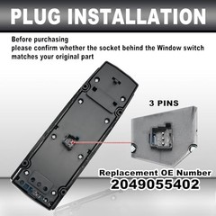 Master Power Window Switch Button Front Driver Side Compatible with 2008–2017