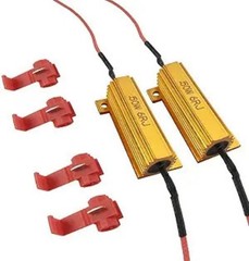 50W 6 Ohm Load Resistor to Fix LED Bulb Hyper Flash Turn Signal Er Color: Gold