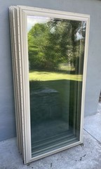 Five 35”x70” Tan Vinyl Picture Windows Double Pane Fully Tempered Glass