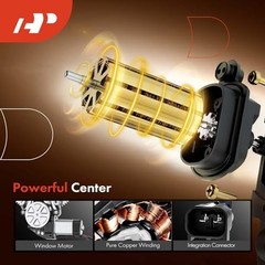 Window Regulator with Motor Compatible with Nissan Sentra Rear Passenger (RH)