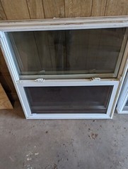 White Vinyl, per hung, Windows For a House with sceens 36in X 36 in
