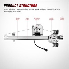 Power Window Regulator/Motor Side Compatible with 741-389 Rear Passenger