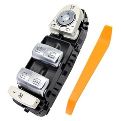 Master Power Window Switch Front Left Driver Side Compatible with Silver