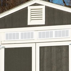 2 Pk 10”x23” White Flush Mount Shed Window with Tempered Glass Household