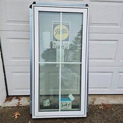 NEW: Nice Wood Home CASEMENT WINDOW w/ Aluminum Cladding & Grids 28″x56″