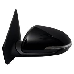 Driver Side Power Heated Mirror Smooth Black Paint to Match Compatible with