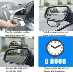 Car Rearview Stick on Mirror, Convex Side Eye Mirrors for Trucks, Concave Mirror
