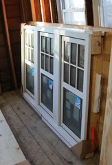 Jeld Wen Siteline Wood Casement Three-Window Assembly – Frame: 71 15/16 X 42 1/4
