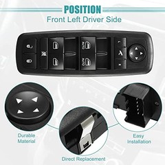 Front Left Driver Side Master Power Window Switch Fit for Ram 1500 2500 3500