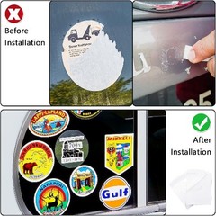 20-Piece 5×6 Inch Static Cling Vinyl Window Film, Clear Windshield Protection St