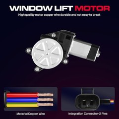 Rear Driver Side Power Window Regulator with Motor (2 Pins) Rear Driver (LH)