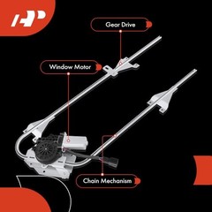 Electric Power Window Regulator with Motor Compatible Front Driver Side (LH)