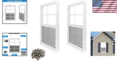 Heavy Duty 2 Pack 14″x21″ Shed Windows – Easy Installation, Stylish & Functional