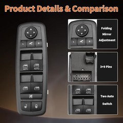 Master Power Window Switch Compatible with 2012-2015 Dodge Grand PWS-DQ-867AA