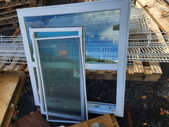 Double-Hung Home Window 36×60 White Vinyl Frame Double-Pane IGU w/ Screen