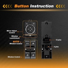 1 AUTO Power Window Switch for Ford Explorer Window Control Switch for Ford
