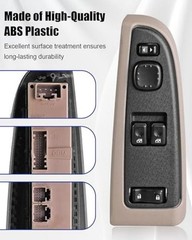 15883318 Master Power Window Switch w/Bezel Front Driver Brown Replace 15883318