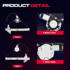 Front Driver Side Power Window Regulator with Motor (2 Pins) Front Driver (LH)