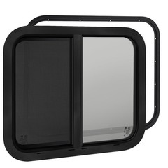 14″W x 16″H RV Windows for Cargo Trailer | Tinted Vertical Sliding