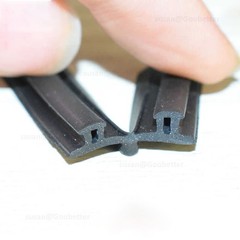 EPDM Window & Door Gasket Seal Flipper Double Glazing Rubber Draught Seal 1M