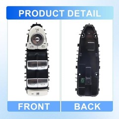 Master Power Window Switch Front Left Driver Side Compatible with Silver